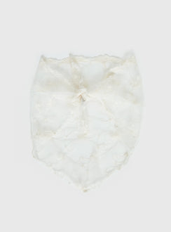 Brigette Lace Bandana White