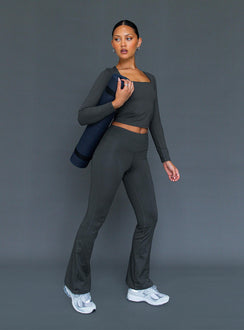 Grey yoga pants