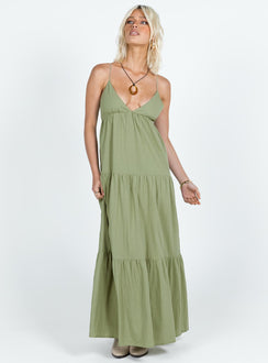 product Princess Polly Square Neck  Chelsea Maxi Dress Sage Green