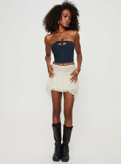 product Ayra Lace Mini Skirt Cream Princess Polly  Mini Skirts 