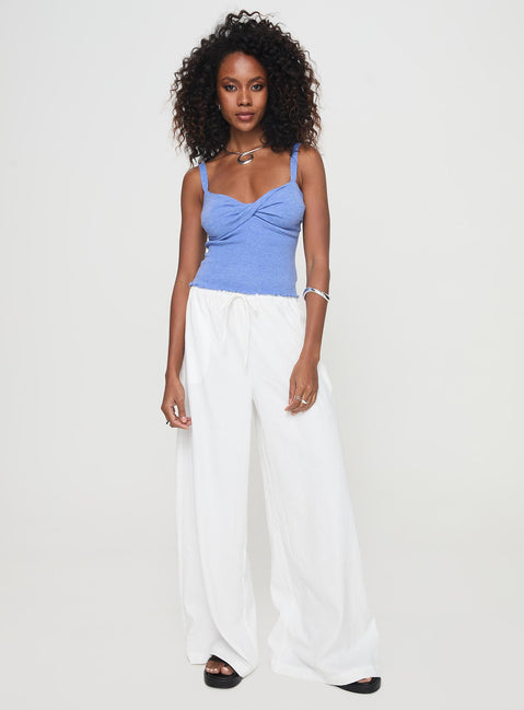back view of model wearing Princess Polly Barbieri Pants White High Rise Pants Pants 