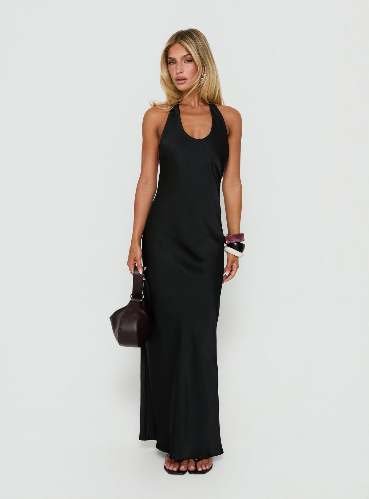 Bare Halter Maxi Dress Noir
