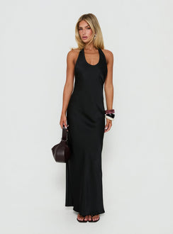 Bare Halter Maxi Dress Noir