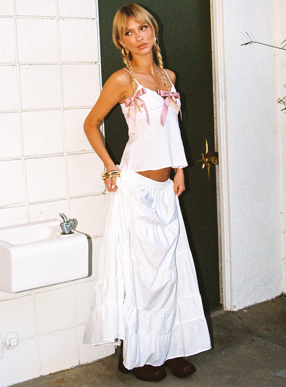 product Garden Party Maxi Skirt White Princess Polly  Maxi 