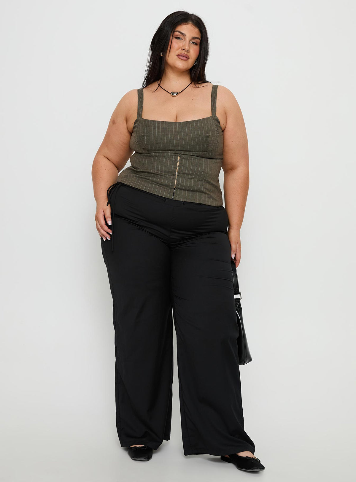 Nylen Tailored Suiting Top Brown Pinstripe Curve