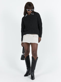 product Anaya Oversized Sweater Black Princess Polly  