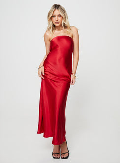 product Princess Polly High Neck  Haley Maxi Dress Red