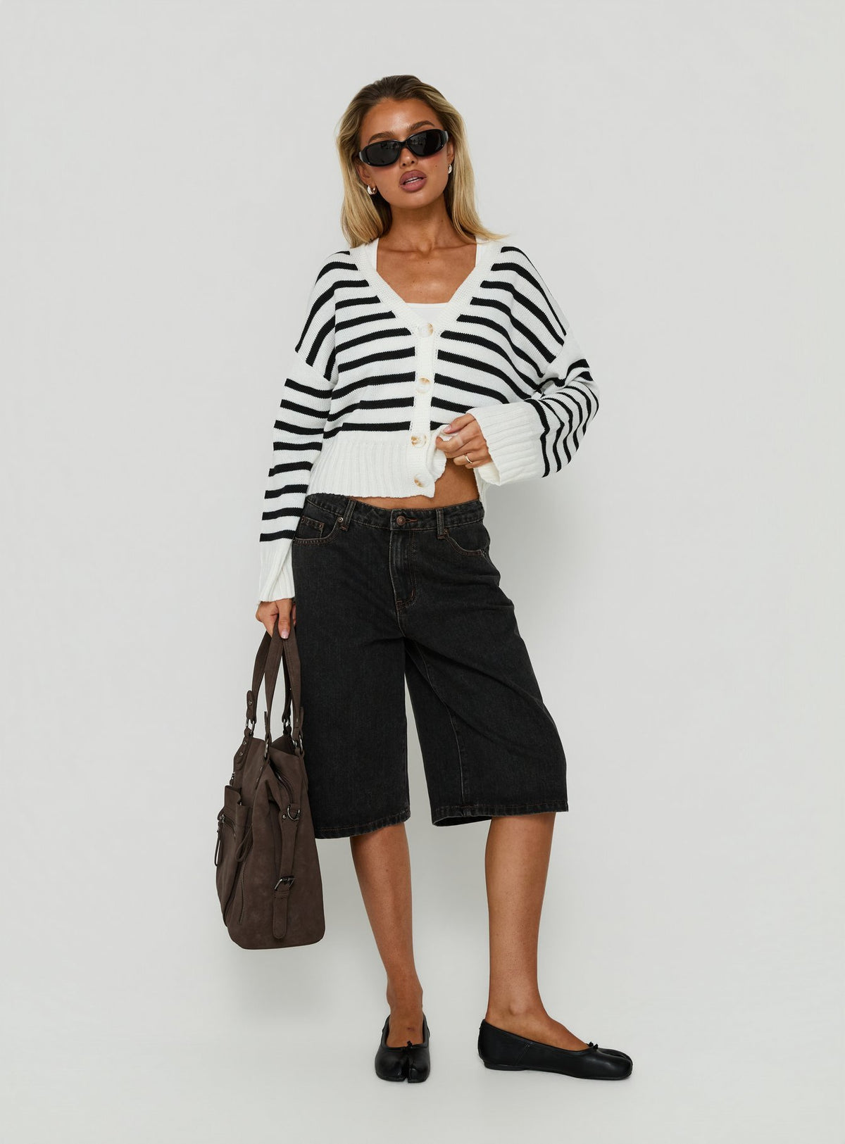 Karlson Striped Cardigan Cream / Black