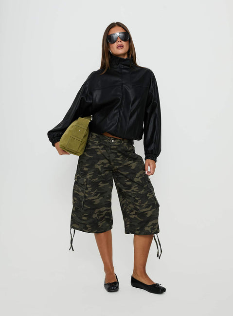 Hudsen Longline Cargo Shorts Camo Tall