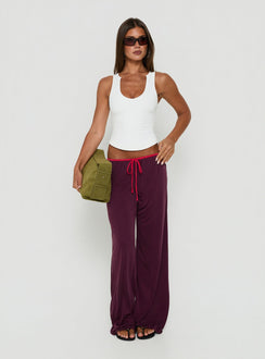 Jessika Ultra Low Pants Red / Plum