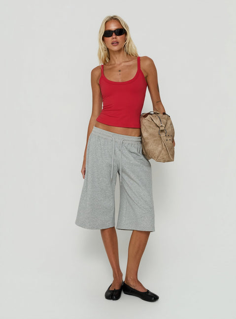Kasper Cinched Tank Top Fiery Red