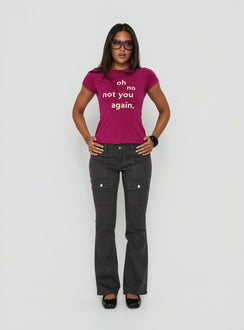 You Again Graphic Top Plum