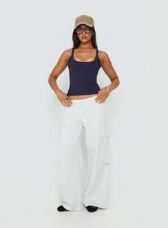 Kasper Cinched Tank Top Navy