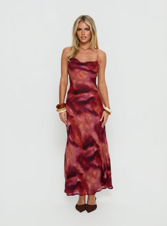 Celena Maxi Dress Red Blur