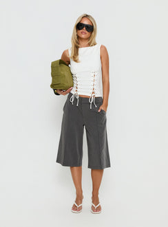 Lindee Tie Up Sleeveless Top White