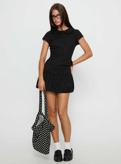 Sweet Treat Button Up Set Black