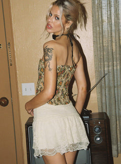 product Feel The Heat Lace Mini Skirt Cream Princess Polly  Maxi 