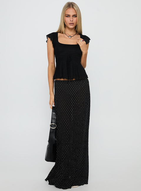 Auroraah Frill Top Black