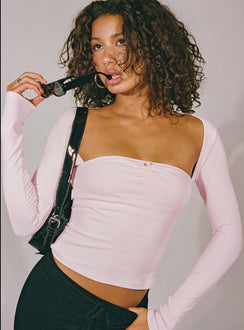 product Princess Polly Full Sleeves Square Neck  Adella Long Sleeve Top Pink