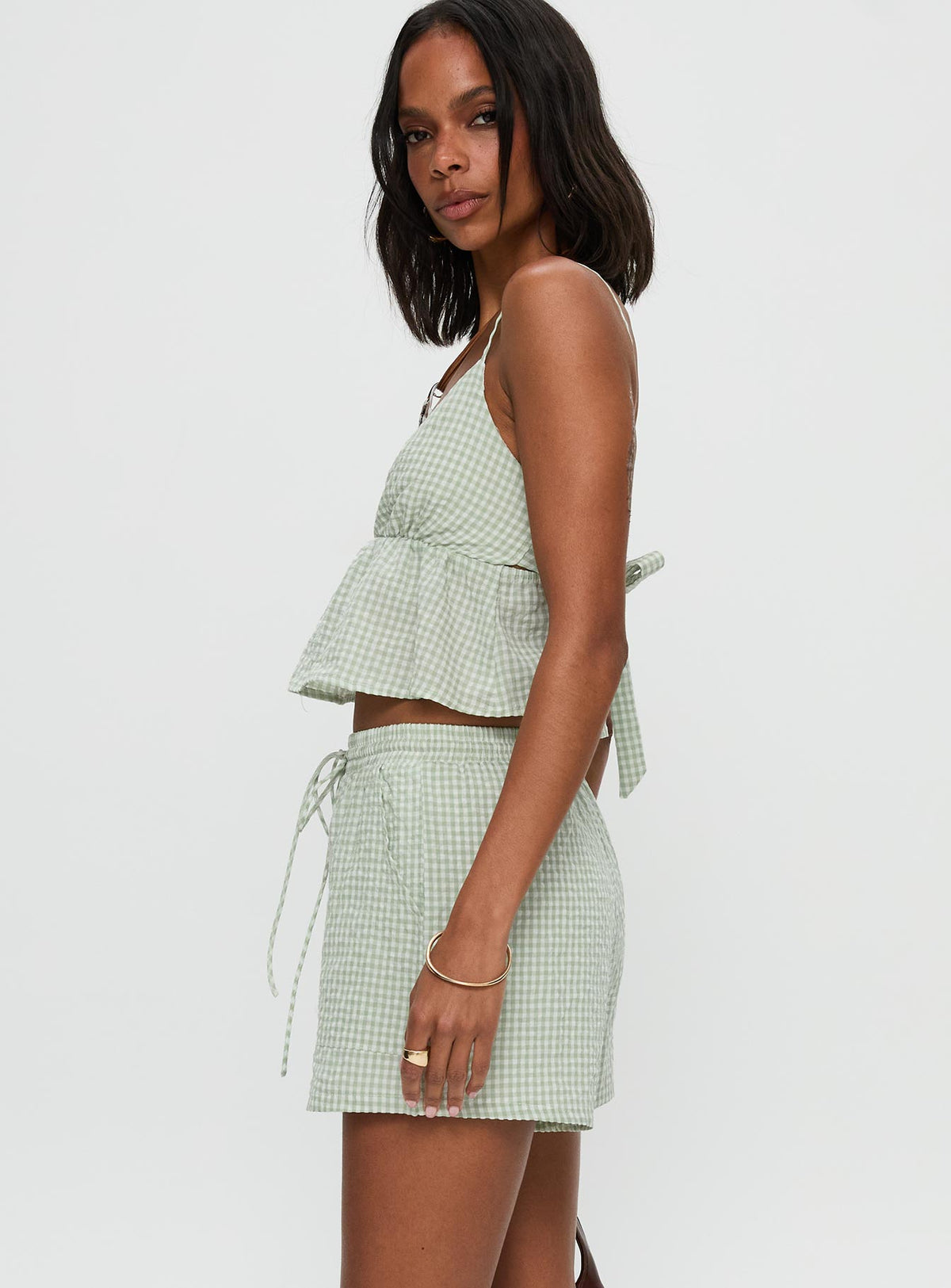 Lille Set Green Gingham