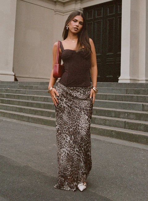 Manda Maxi Skirt Leopard Maxi Skirts Skirts 