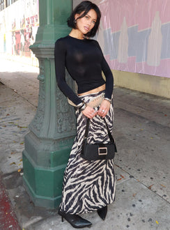Eleganza Maxi Skirt Zebra