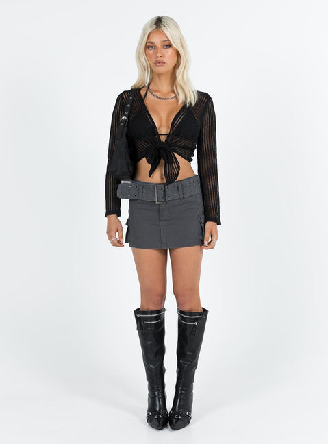 product Iconic Cargo Mini Skirt Slate Princess Polly  Mini Skirts 