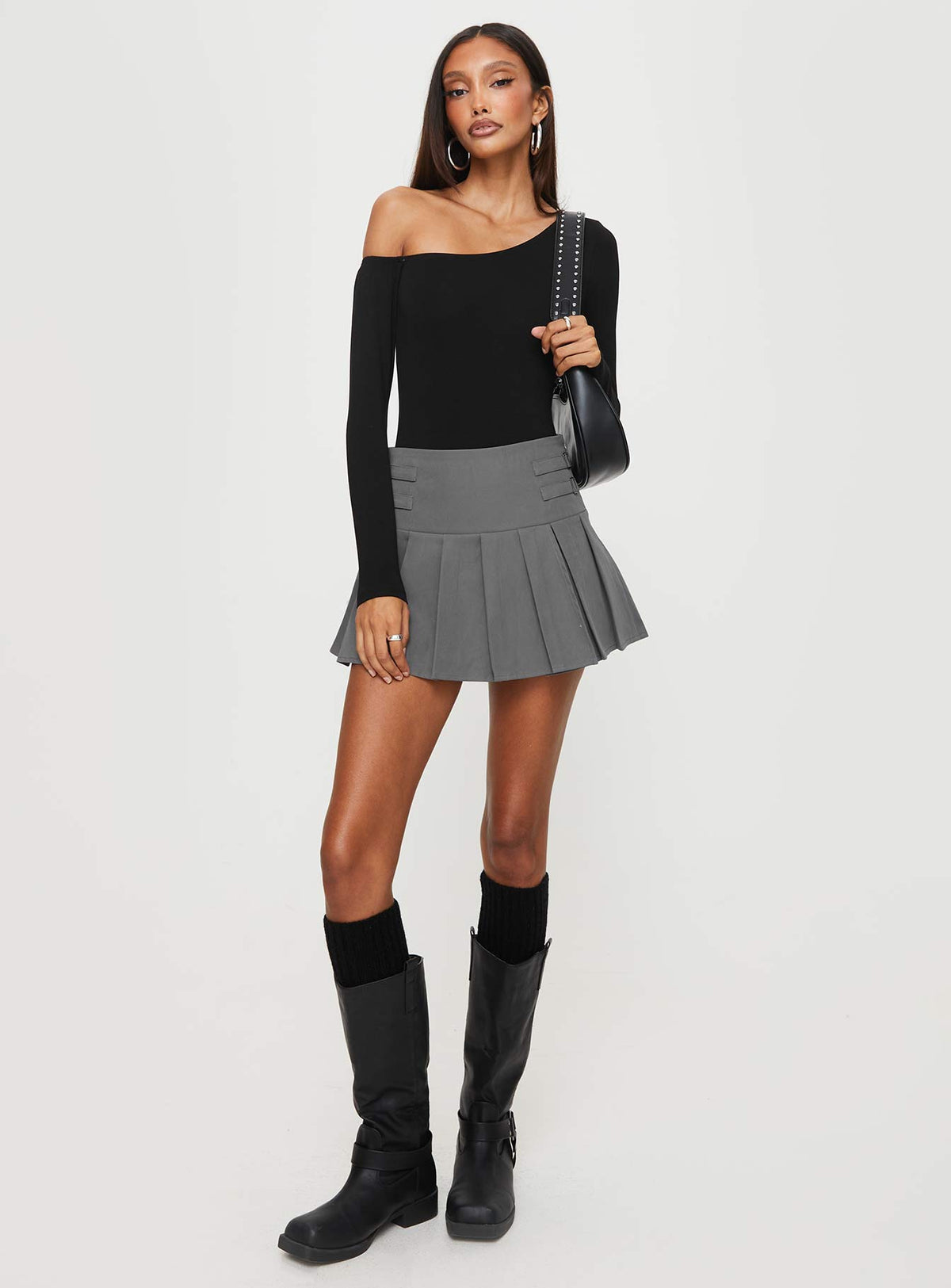 product Cartwright Mini Skirt Charcoal Princess Polly  Mini Skirts 