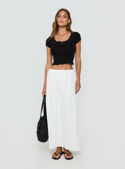 Kaliyah Layered Button Down Top Black