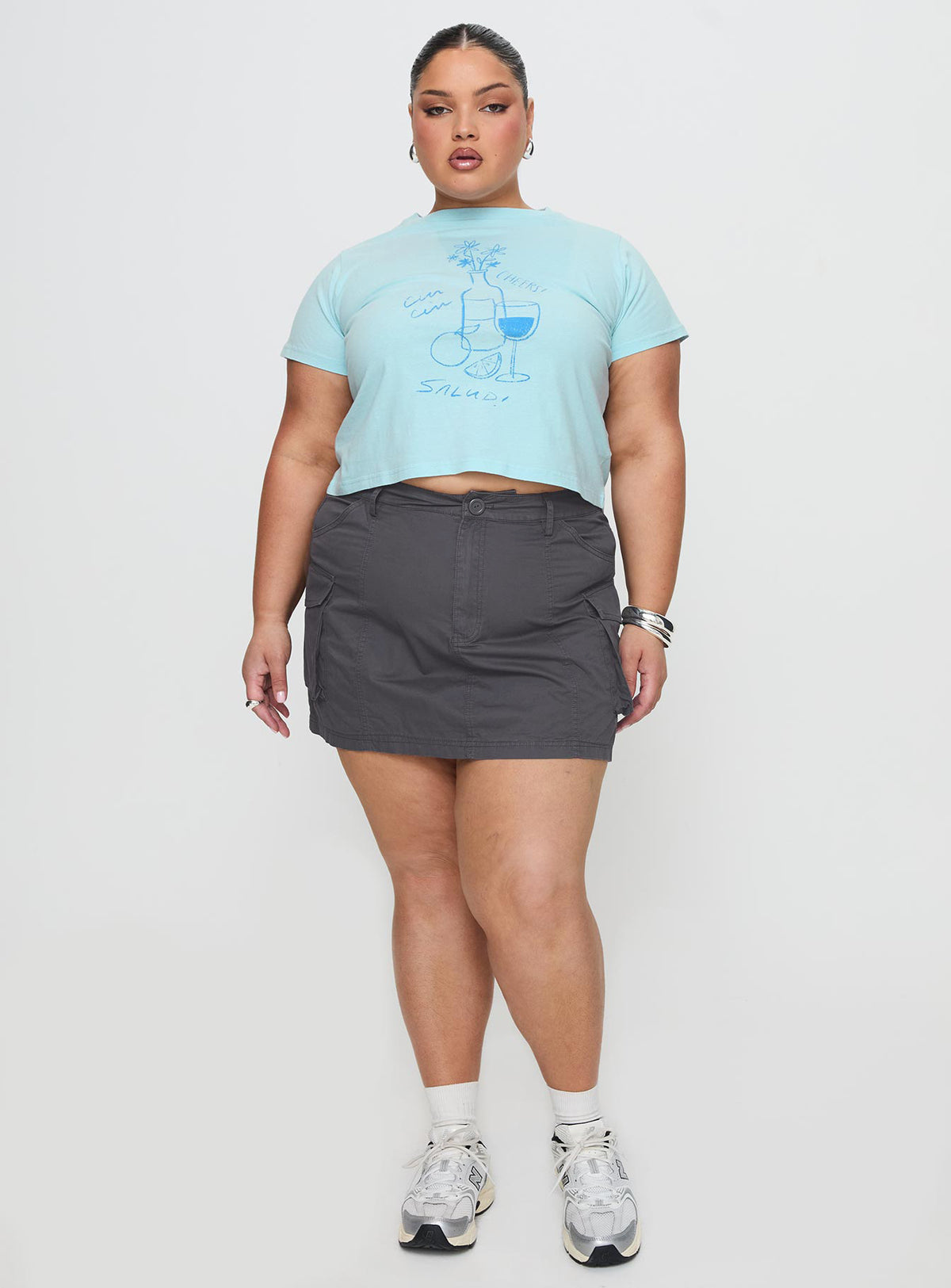 Lieutenant Cargo Mini Skirt Slate Mini Skirts Skirts 