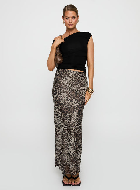 Manda Maxi Skirt Leopard Maxi Skirts Skirts 
