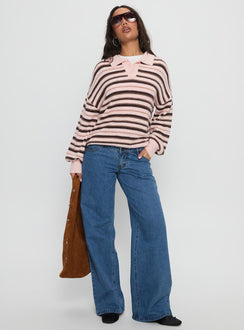 Highlands Low Rise Wide Leg Jeans Mid Blue Wash Low Rise Jeans Jeans 