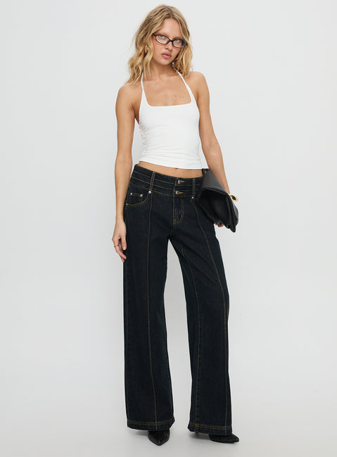 Hannalee Low Rise Wide Leg Jeans Grunge Wash Low Rise Jeans Jeans 