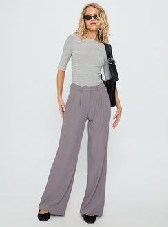 Ambient Wide Leg Pant Grey High Rise Pants Pants 