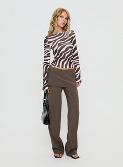 Casidee Long Sleeve Top Zebra