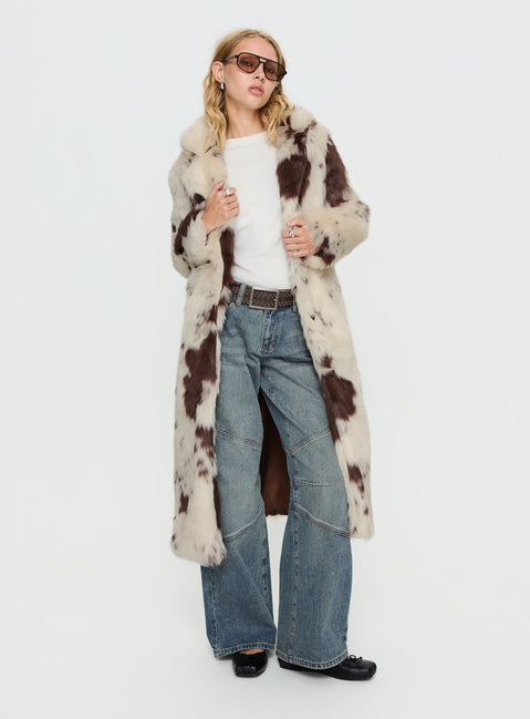 Winter Breeze Faux Fur Coat Multi