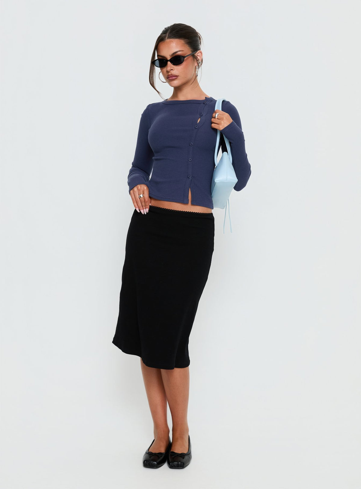 Passoni Long Sleeve Top Navy
