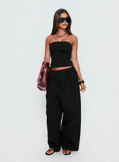 Twilight Strapless Top Noir