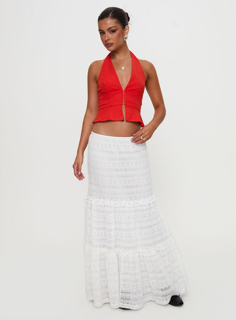 Buttacupe Lace Maxi Skirt White Maxi Skirts Skirts 