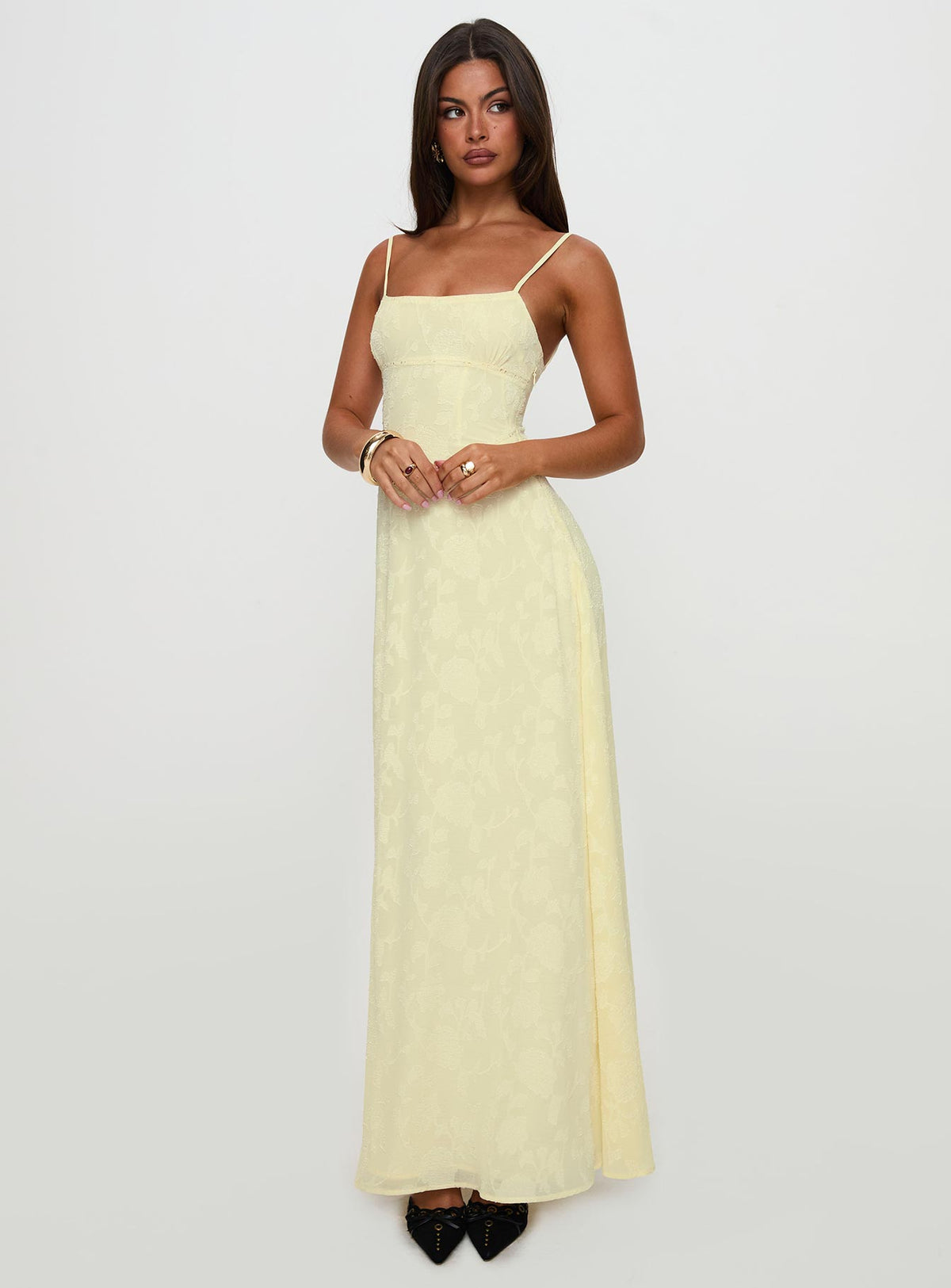 South Of France Maxi Dress Yellow Petite