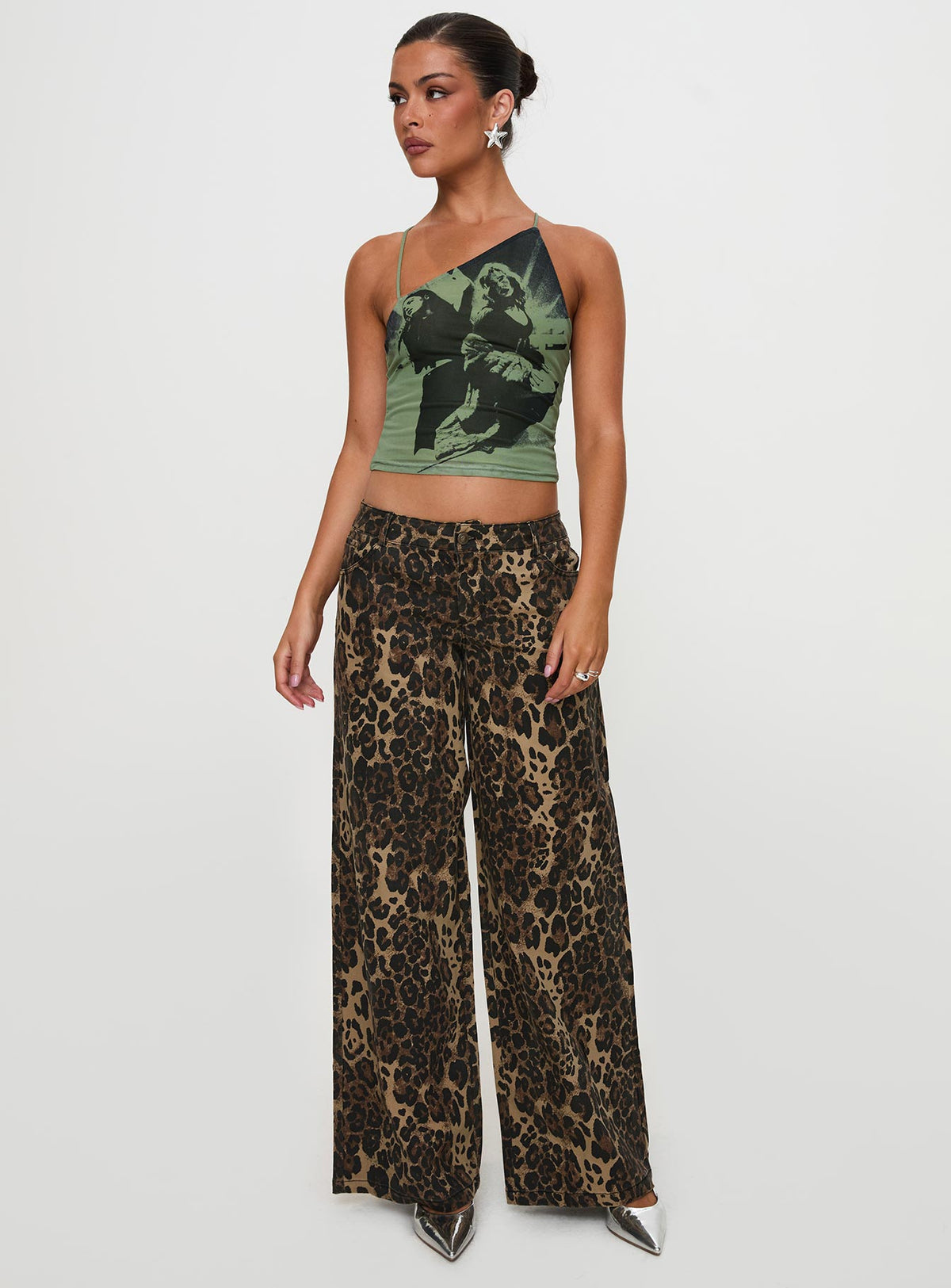 Pantar Low Rise Pants Leopard Low Rise Pants Pants 