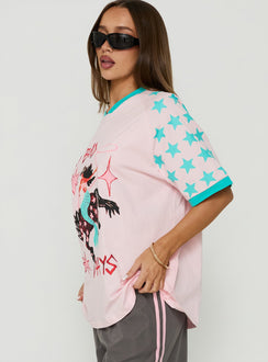 No Bad Days Oversized Graphic Tee Pink / Multi