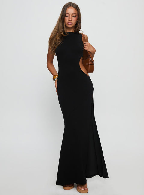 Sorcerer Keyhole Maxi Dress Black