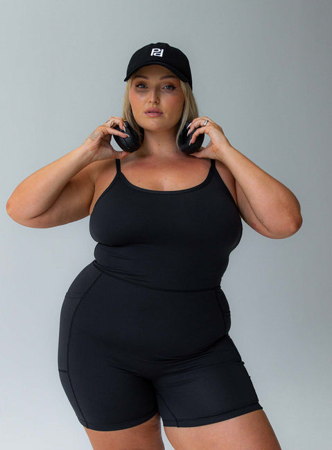 Black activewear catsuit