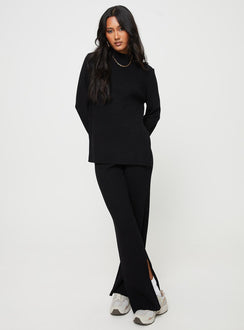 product Allen Ribbed Sweater Black Princess Polly  Long 