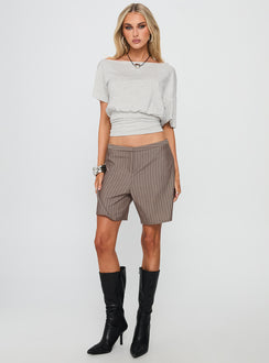 Ashlinn Off Shoulder Drapey Top Grey