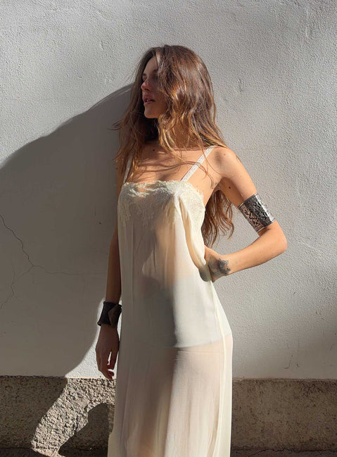 Glacial Sheer Maxi Dress Butter