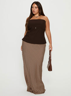 Irresistible Strapless Top Chocolate Curve