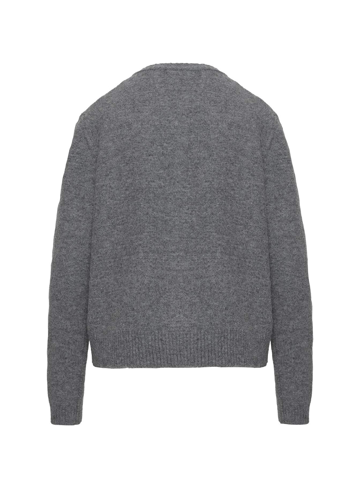 back view of model wearing Princess Polly Better Than Fiction Cardigan Grey Longline Jumpers Jumpers 