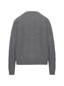 back view of model wearing Princess Polly Better Than Fiction Cardigan Grey Longline Jumpers Jumpers 